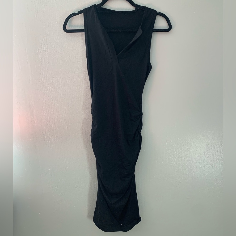 Black midi dress